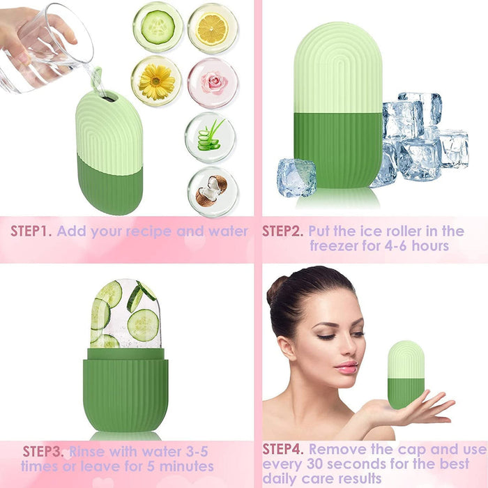 Cool Your Skin with the Reusable Silicone Ice Roller – Tighten Pores, Reduce Puffiness & Refresh Your Face.