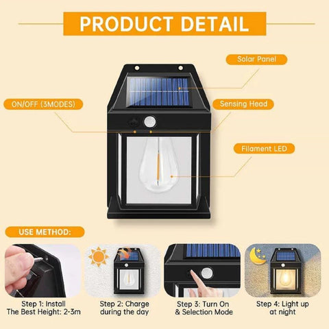 🌞 Rechargeable Solar Interaction Wall Lamp BK-888 | Motion Sensor LED Light for Outdoor Security 🌙💡