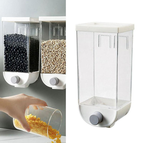 🏡✨ Wall-Mounted Easy Press Cereal Dispenser | Food Storage Container for Kitchen Organization 🍚🥣