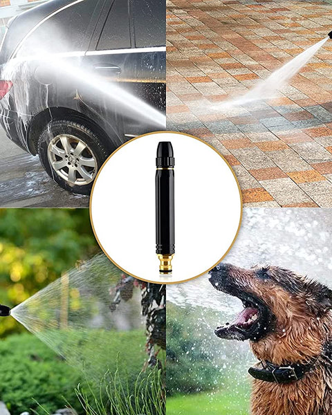 💦 Portable High-Pressure Water Sprayer Nozzle | Adjustable Metal Jet Spray for Car Wash, Garden & Cleaning 🌿🚗