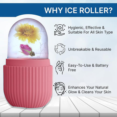 Cool Your Skin with the Reusable Silicone Ice Roller – Tighten Pores, Reduce Puffiness & Refresh Your Face.