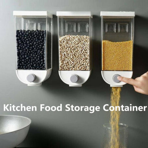 🏡✨ Wall-Mounted Easy Press Cereal Dispenser | Food Storage Container for Kitchen Organization 🍚🥣