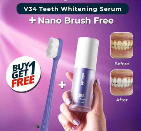 ✨ HiSmile V34 Purple Teeth Whitening Serum – Instant Stain Removal & Brighter Smile 💜😁