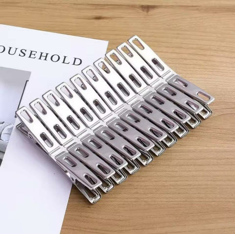 Pack of 20 Stainless Steel Clothes Clips