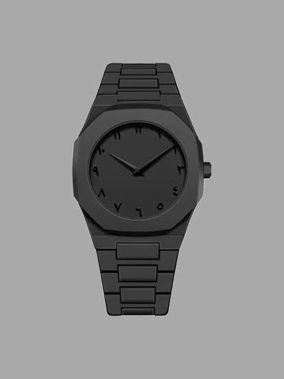 Arabic Aura Watch The Ultimate Black Aesthetic (fiber chained straps)🔥🔥