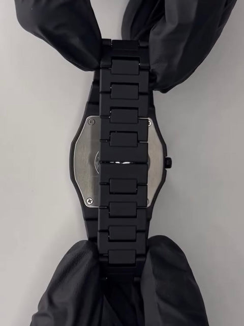 Arabic Aura Watch The Ultimate Black Aesthetic (fiber chained straps)🔥🔥